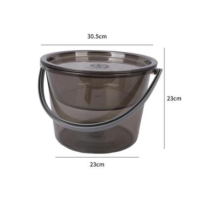 Transparenter Plastikeimer mit Deckel & Schüssel