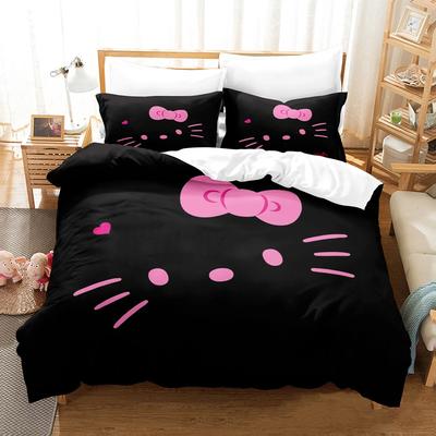 Weihnachts-Bettwäschesets Bettdecke Hello Kitty Kawaii Australien /Europa/USA Doppel Queen King Size Steppdecke Bettbezug Kissenbezüge