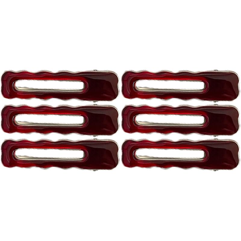Alloy Encore Red Hair Clip Women's New Irregular Forehead Broken Hair Duckbill Clip Hair Accessories