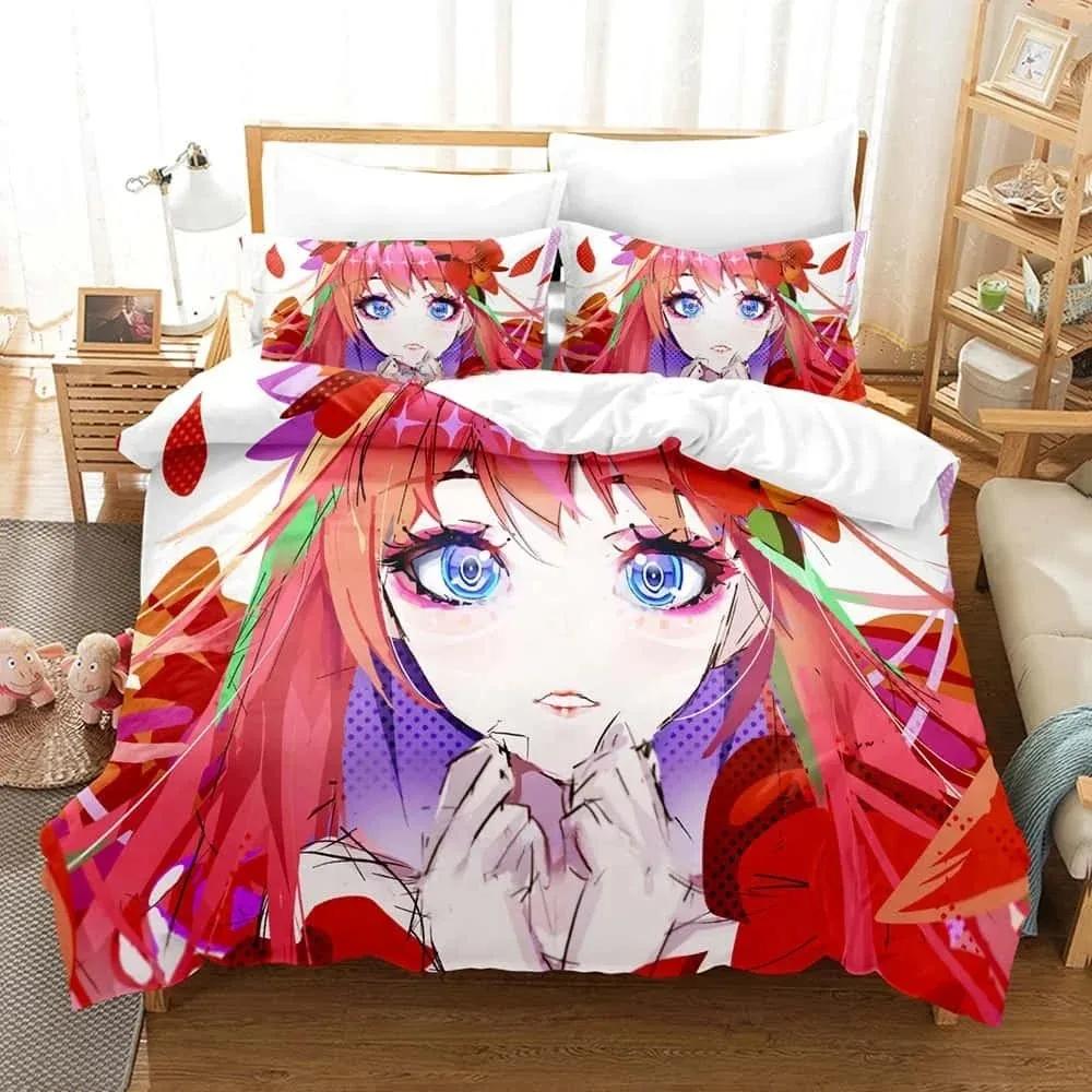 Anime Bed Sheet Set Belle Bedding Set Single Twin Full Queen King Size Bed Set Adult Kid Bedroom Duvet Cover Sets Home Textiles
