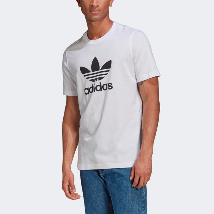 Adidas Originals Trefoil Running Sports Crew Neck Short Sleeve T-Shirt Men Tops White GN3463