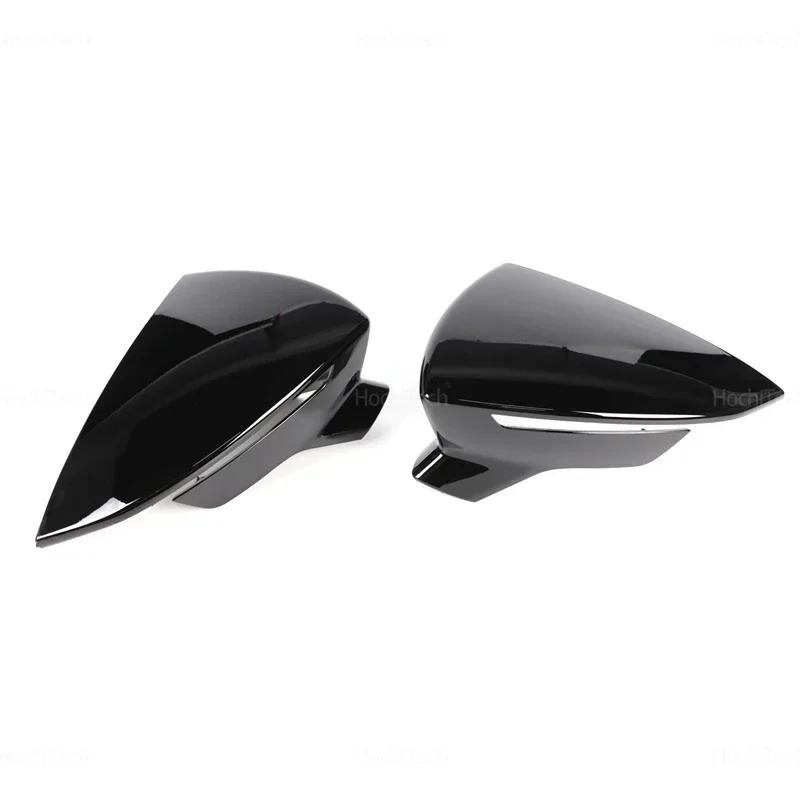 Bright Black Mirror Covers for Seat Leon Lion 5F III ST FR Cupra Ibiza 6F V KJ1 Arona KJ7 - Replacement Mirror Case Covers