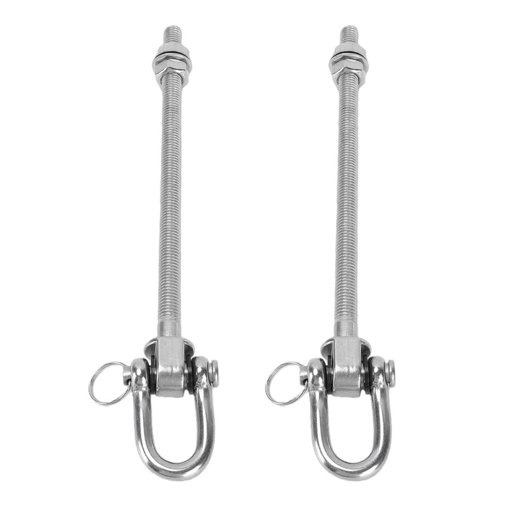 2 Pcs Heavy Duty Bearing Swing Hangers 304 Stainless Steel Swing Hooks 1800mm D Type for Yoga Hammock Chair