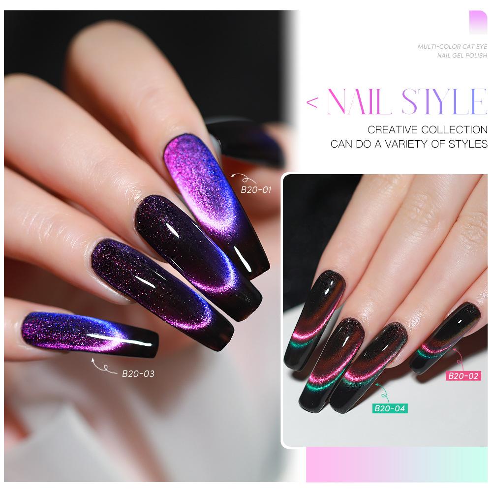 AS New 9D Cat Eye Gel Polish High Density Magnetic Powder Flash Jelly Salon Use 15ml