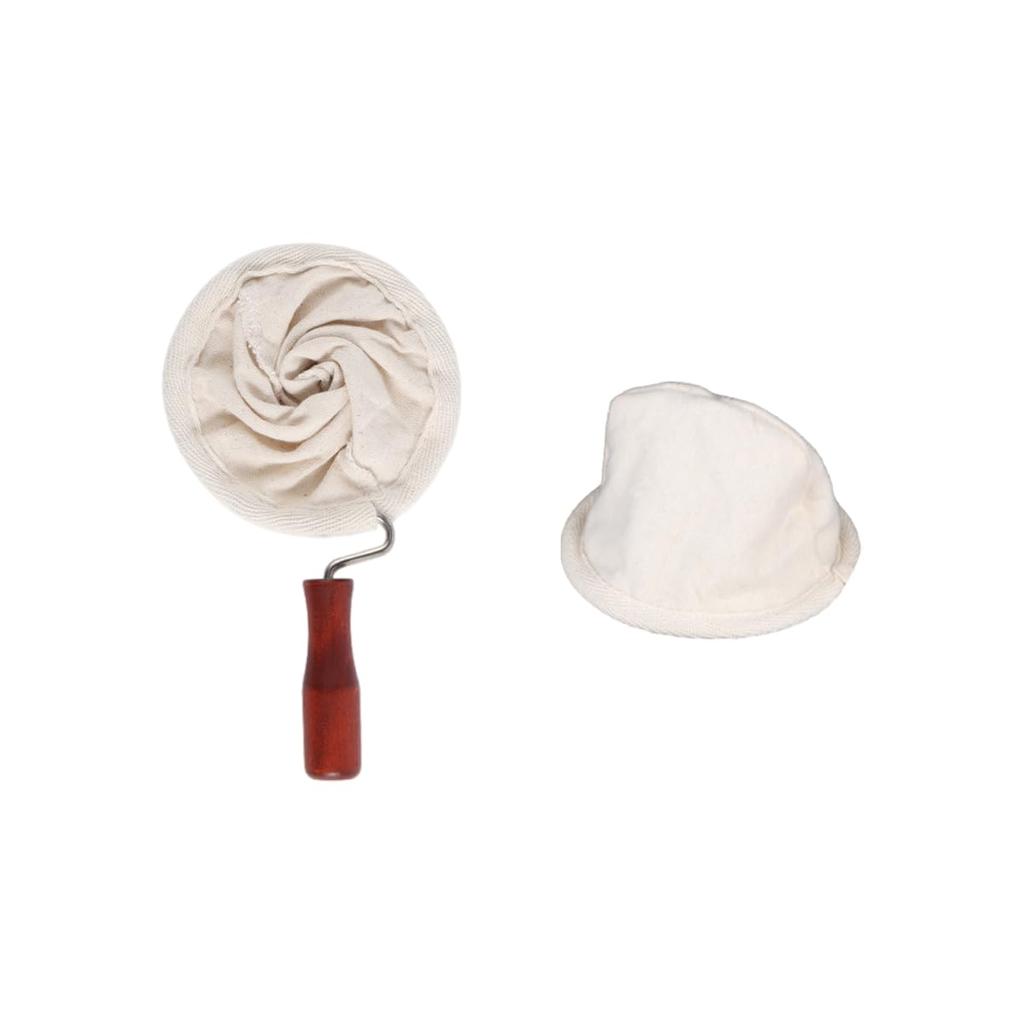 Lanito Coffee Fabric Coffee Camping Coffee with Wooden and Removable Person Wooden Dripper, Drip, Filter, Cone, Portable, Handle, Reusable, Washable,