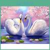 Swan Diamond Handmade Diamond Embroidery Painting Needlework Mosaic Cross Stitch Home Decor