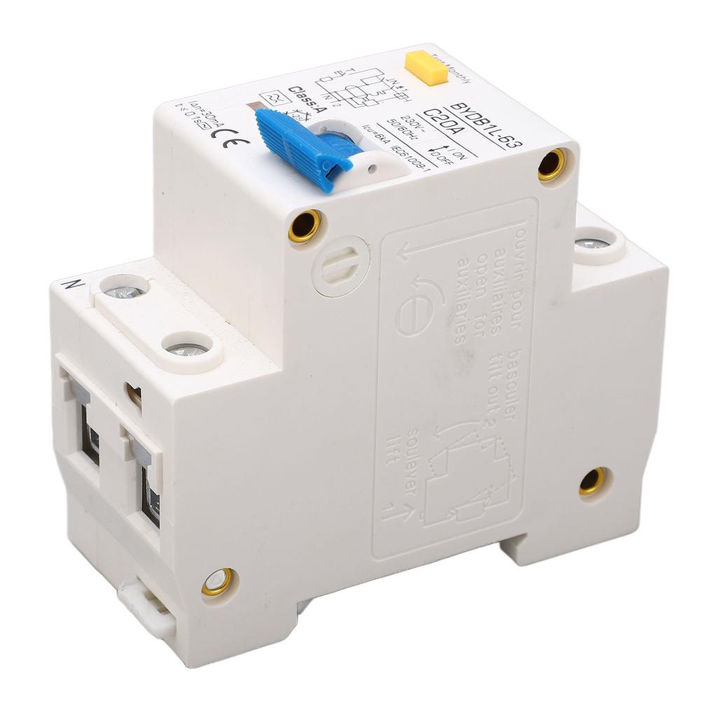 230V 20A AC Wyłącznik zabezpieczający przed upływami prądu Typ A Montaż na szynie DIN 1P Wyłącznik nadprądowy miniaturowy