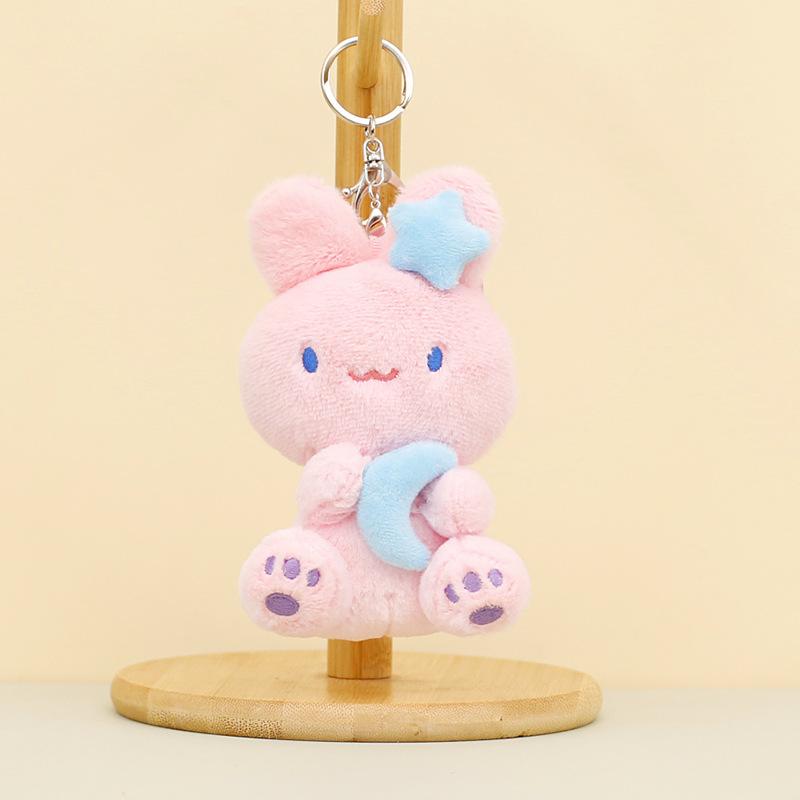 

Rabbit Cute Keychain Moon Bunny Plush Toy Ideal For Hanging On Bags And 12cm Gifts Pink Moon Rabbit