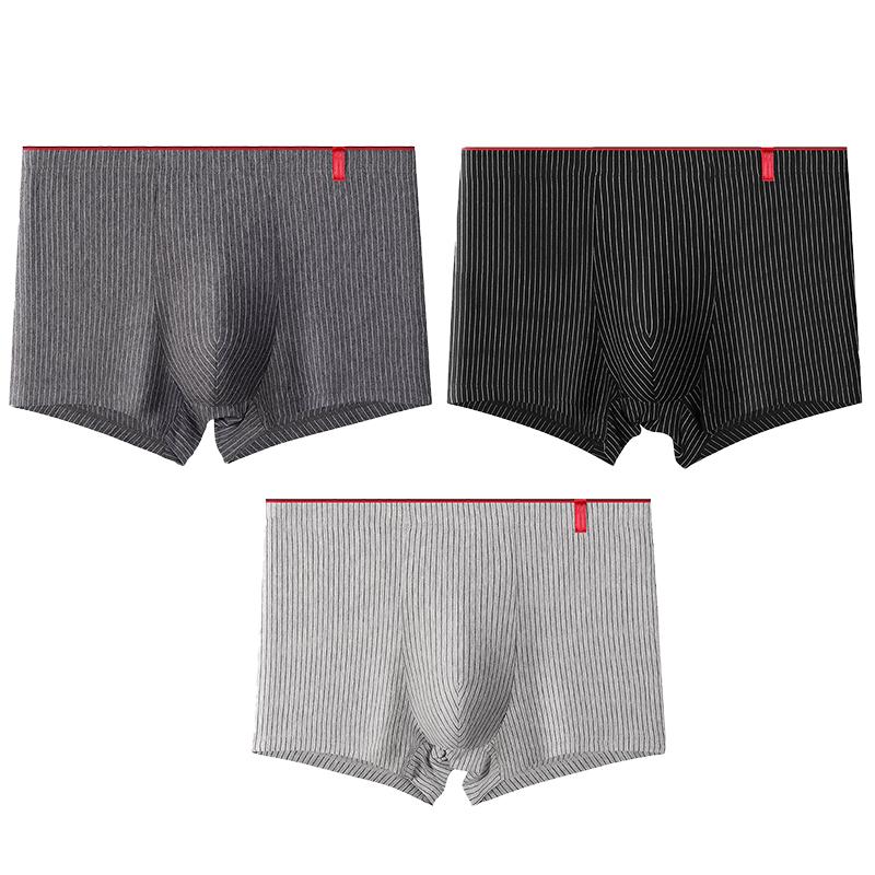 Pánské kalhotky plus size pruhované boxerky šortky boxerky pohodlné bavlněné pánské kalhotky spodní prádlo šortky L-4XL
