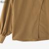 ZANZEA Women Casual Round Neck Loose Long Sleeve Solid Blouse