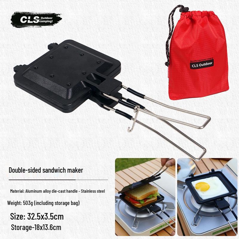 Portable Non-Stick Folding Sandwich Toaster & Frying Pan for Outdoor & Home Use
