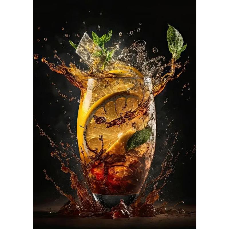 Cocktail Explosion poster Fruit Cocktail Don't Trust Bar Minimalist Print Canvas Painting for Living Room Modern Home Decor