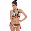 2025 Sexy Bikini Striped Swimwear Swimsuit Women Halter Bikinis Set Bathing Suit Female Push Up Banadores Mujer Bikini Brasileno