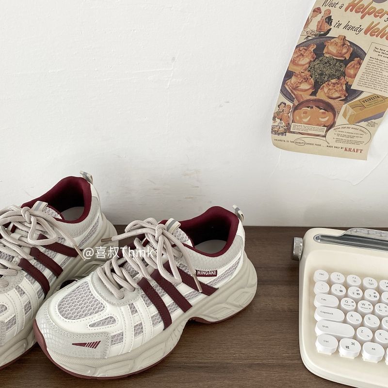 Daddy Shoes Women's Spring New Thick-soled Height Increase Versatile Small Casual Sports Shoes Casual Shoes