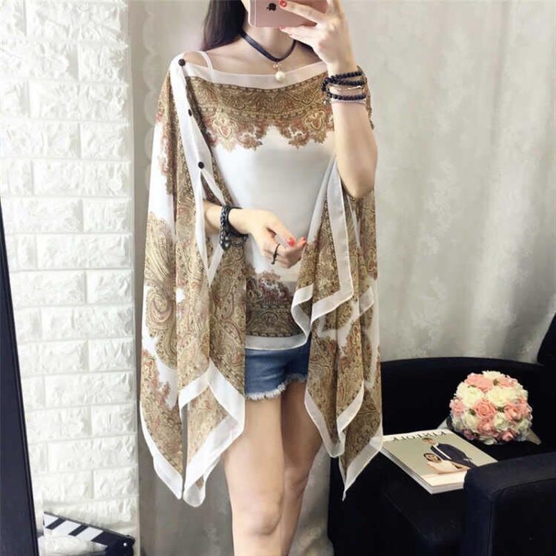 Versatile Off-Shoulder Sunscreen Cape for Women - Lightweight Summer Shawl