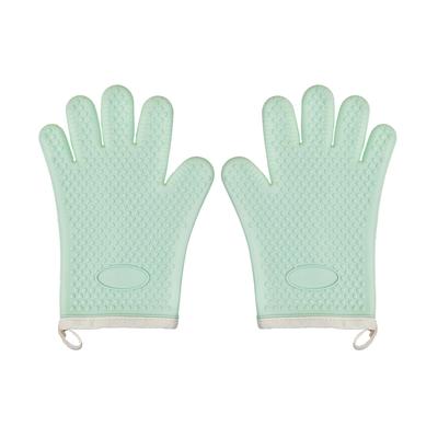 Five-finger Silicone Cotton Gloves Wrapped with Wide Silicone Insulation Gloves Baking Oven Microwave Gloves