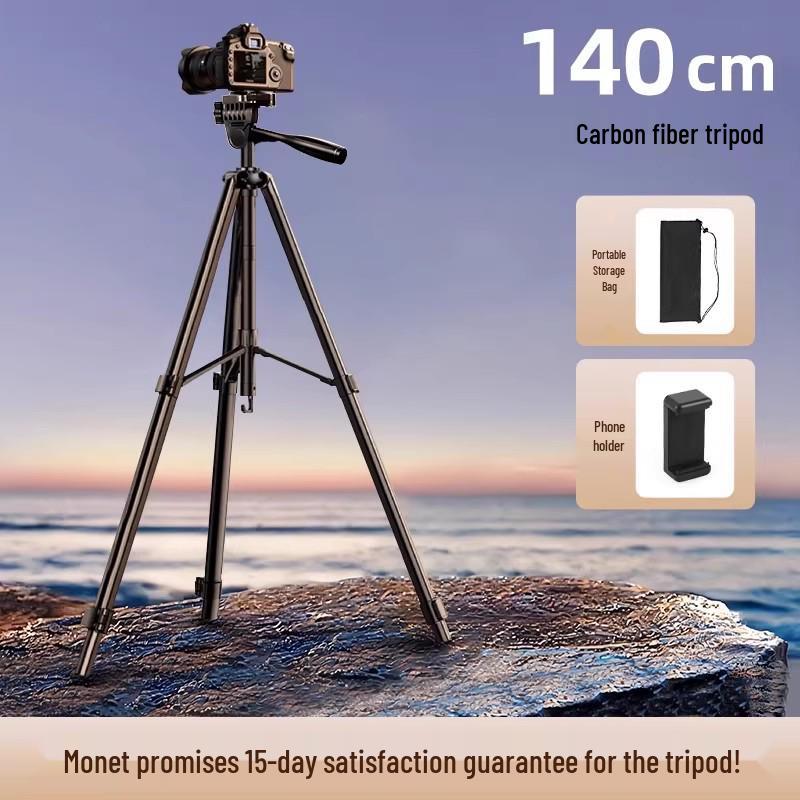 Sturdy Carbon Steel Tripod for DSLR & Mirrorless Cameras - Portable Photography/Video Stand