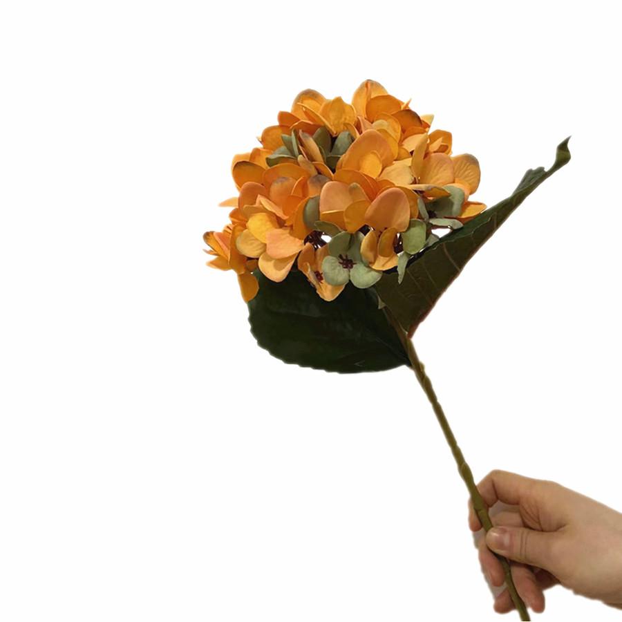 Hydrangea Artificial Single Flower Stem Branch Silk Oil Paiting Hydrangea Plant
