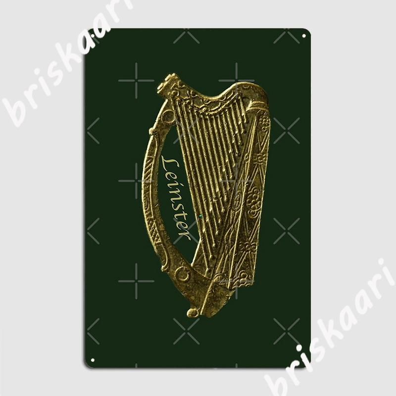 The Golden Irish Leinster Harp Metal Sign Retro Wall Mural Mural Wall Plaque Tin sign Posters 20X30CM