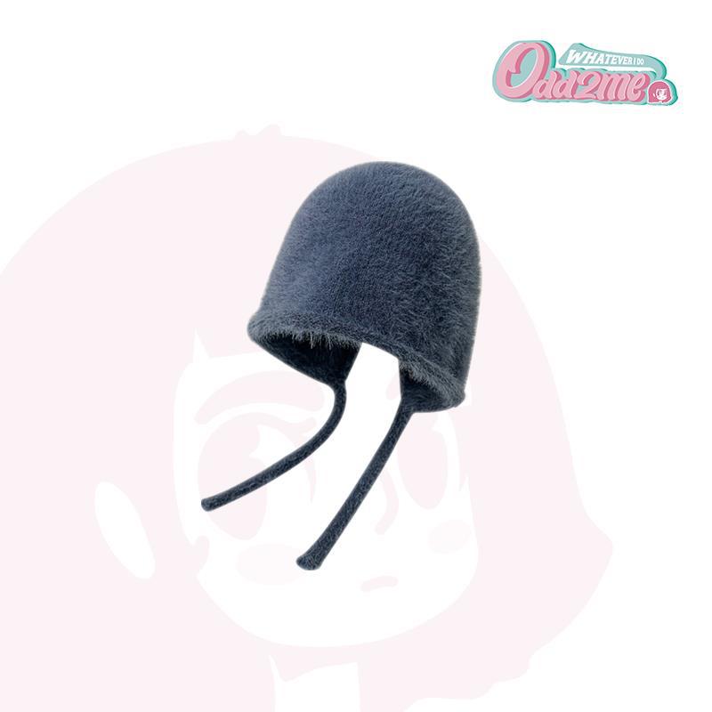 

Cute Wool Hat Pile Hat Women s Ear Protection Hat Tied Warm Head Hat L（58-60cm）