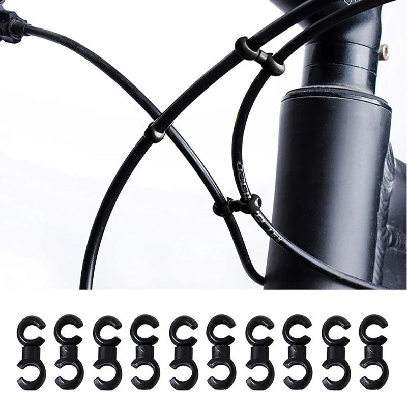 Bicycle Brake Device Cable S-shaped Buckle Hose Guide Cross Wire Clamp Ring Buckle Highway Riding Accessories Convenient