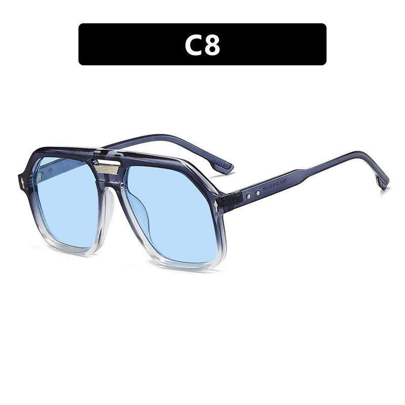 Classic Rivet Arrow Double Bridge Pilot Sunglasses Women For Men Vintage Sun Glasses Punk Popular Outdoor Driving Eyeglasses Uv