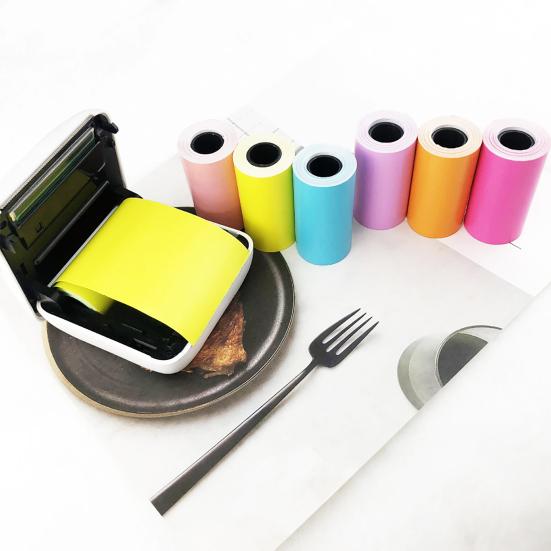 1 Roll Photo Printing Sticker Durable Self-adhesive Thermal Sticker Colorful Thermal Sticker for Office
