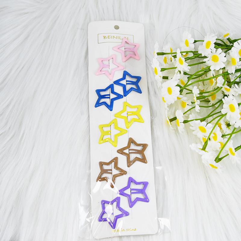 Cute Y2K Star Hairpin: Metal Bangs Clip, Dopamine Headdress