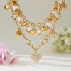 Qiong Yao 18k Gold Heart Bead Bracelet Necklace