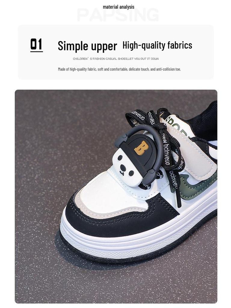 Breathable, Wear-Resistant Skate Shoes for Kids – Comfortable Soft Sole Sneakers for Boys & Girls with Cartoon Design