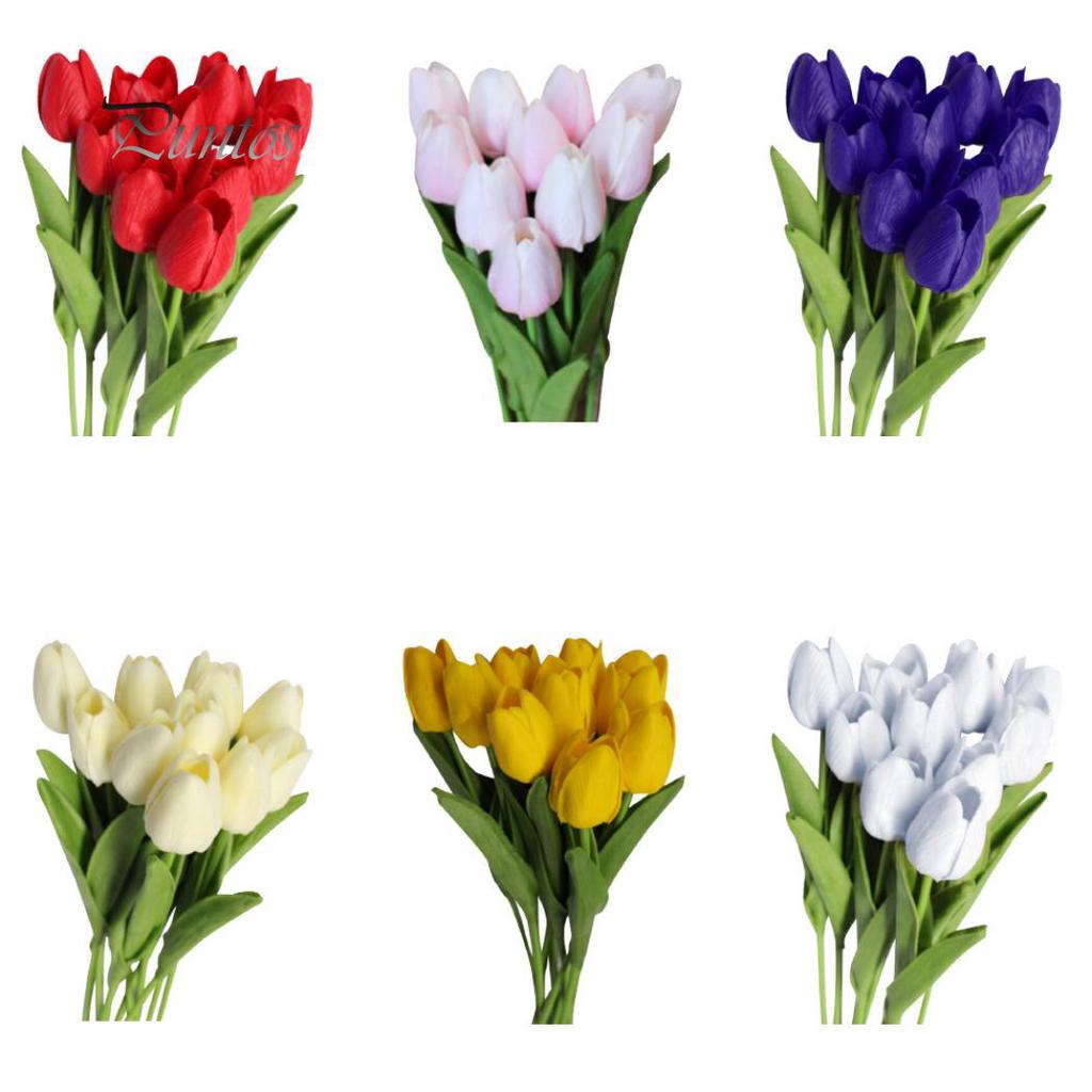Decorative Life 10Pcs/Set Artificial Tulip Flowers Home Wedding Party Decor Gift Photograph Prop