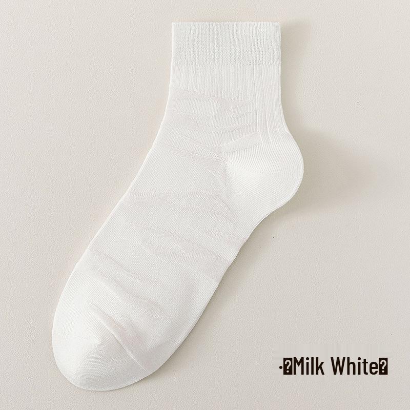 

Мужские хлопковые спортивные носки до середины икры, устойчивые к запаху, впитывающие пот — дышащий стиль для весны/осени, бесшовный дизайн One Size