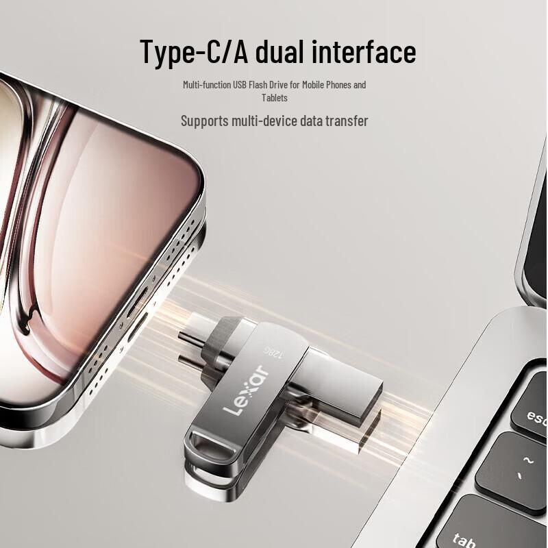 Lexar D40T Dual-Port USB 3.1 Encrypted Flash Drive