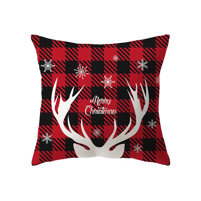 

Різдвяний візерунок з принтом лося Поліестер Чохол для домашньої вітальні Диван Прикраса Квадратна подушка Наволочка 40X40CM