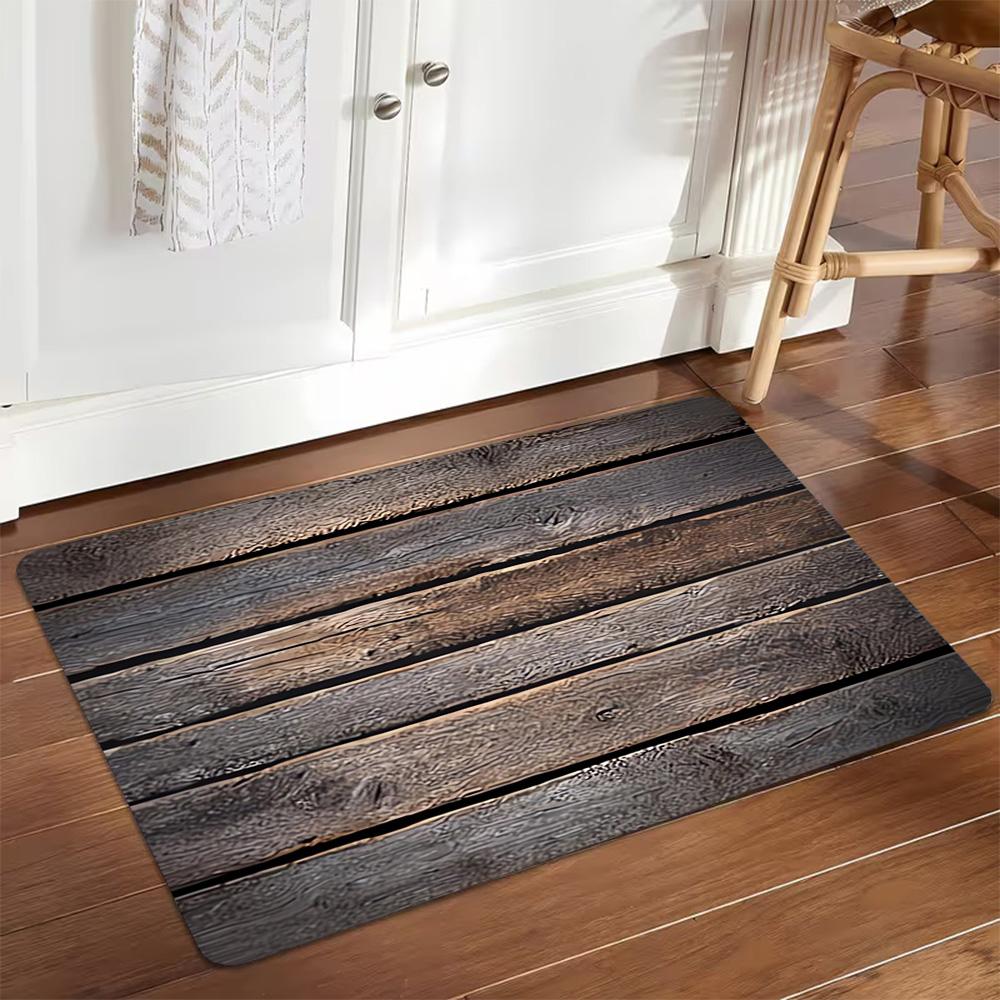 Wooden Wall Paneling Texture Decoration,Carpet,Living Room,Bedroom, Non-slip,Square rug