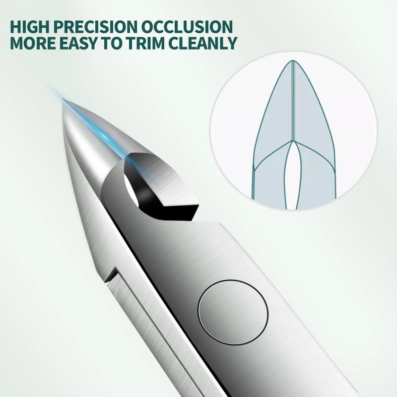 3Pcs/set Professional Nail Cuticle Trimmer and Pusher - Ergonomic Stainless Steel Dead Skin Scissor Nipper Tool for Home Use