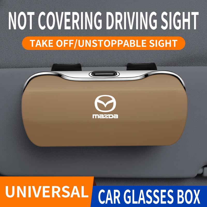 For Mazda SKYACTIV Axela Atenza CX30 CX5 CX8 CX9 MX5 RX8 Car Visor Sunglasses car Glasses Case Glasses Holder Glasses Clip Box