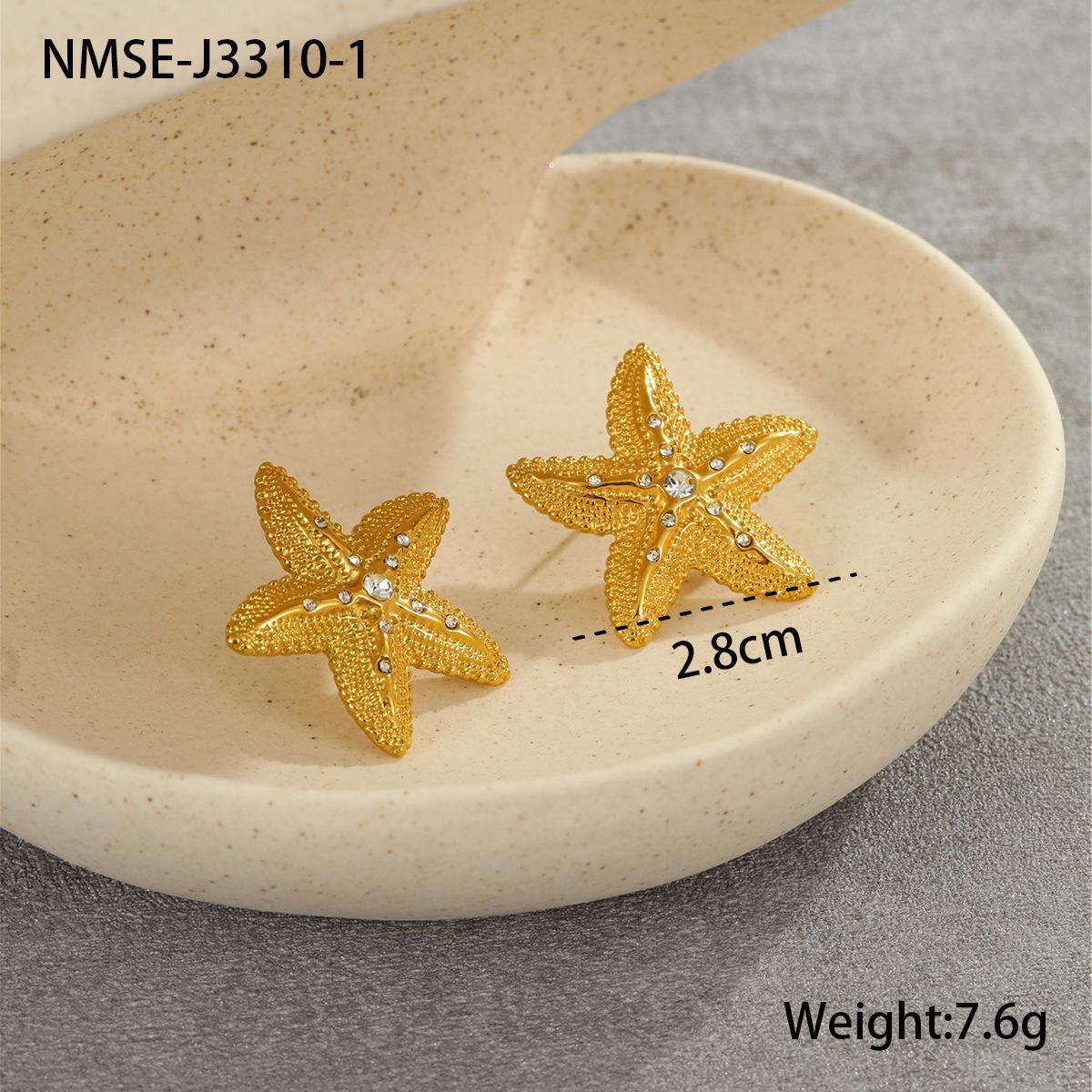 GEMCHIC Women s Stainless Steel Ocean Starfish Earrings with Zirconia and Pearl Design