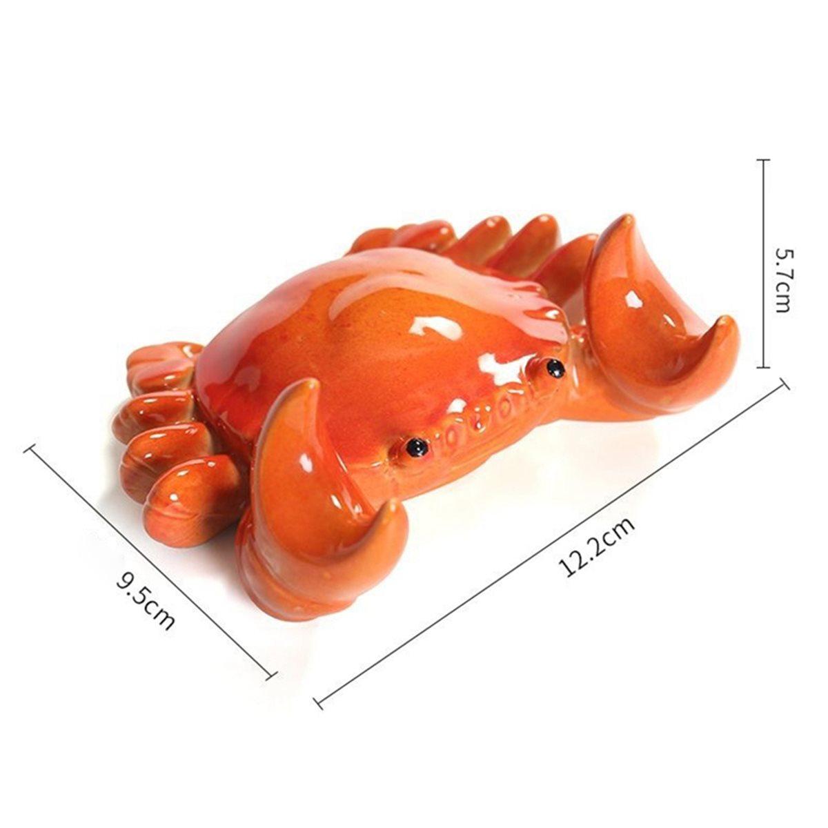 

Ceramic Crab Mobile Phone Holder Tea Brush Holder Pen Holder Cover Desktop Tea Pet Fortune-Making Ornament China Mainland