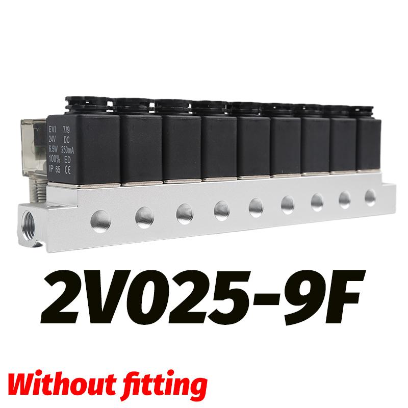 2V025-08 06 Pneumatic Solenoid Valve - 2 Way 2 Position Normally Closed NC 1/4 Port Air Control Valve 12V 24V 110V 220V AC DC