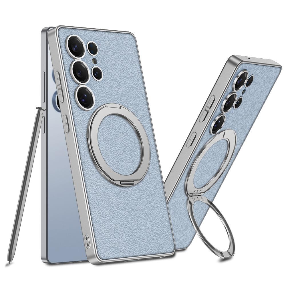 Magnetyczne etui odpowiednie dla telefonu komórkowego Samsung S25u Ochronne skórzane etui S25ltra Pełne 360-stopniowe obrotowe wsparcie Ładowanie bezprzewodowe