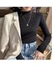 2024 Autumn Winter Women's Lazy Style Long Sleeve Knit Sweater with Half High Neck