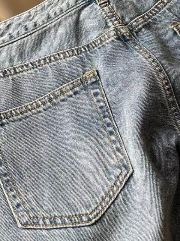 2026 Spring Women s Tencel Mid-length Straight Wide-leg Jeans 29