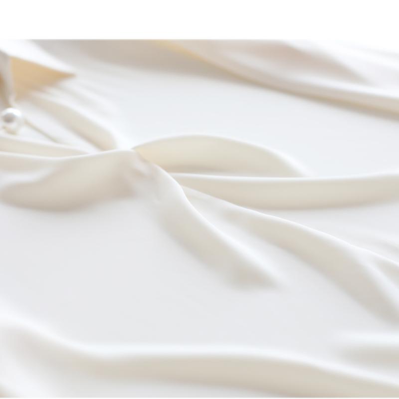 Office Lady Satin Casual Loose Shirts for Women Spring and Autumn Professional Long Sleeve Blouses Women Tops Slim Fit Temperament Elegant Shirt 26067