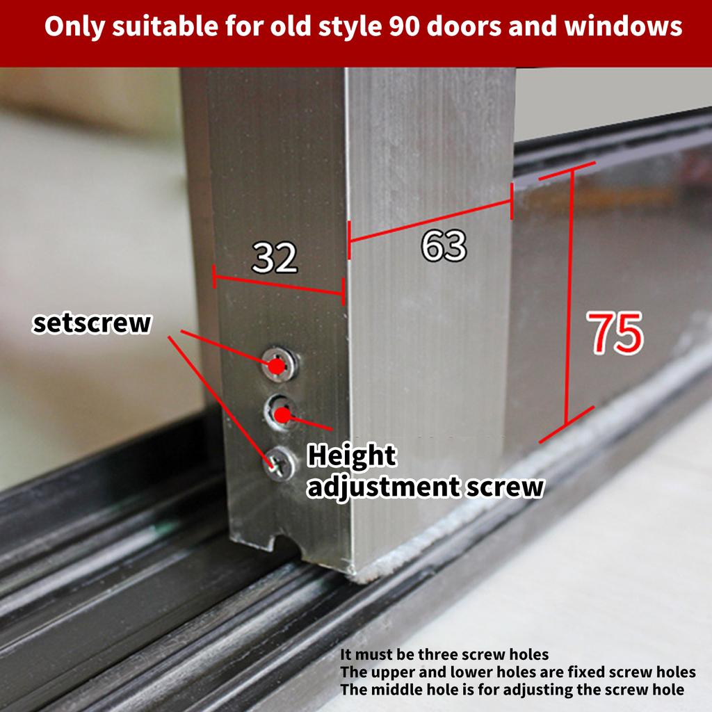 2Pieces Sturdy Stainless Steel and Brass Bearing Rollers Hardware Convenient for Sliding Door and Window Household Use