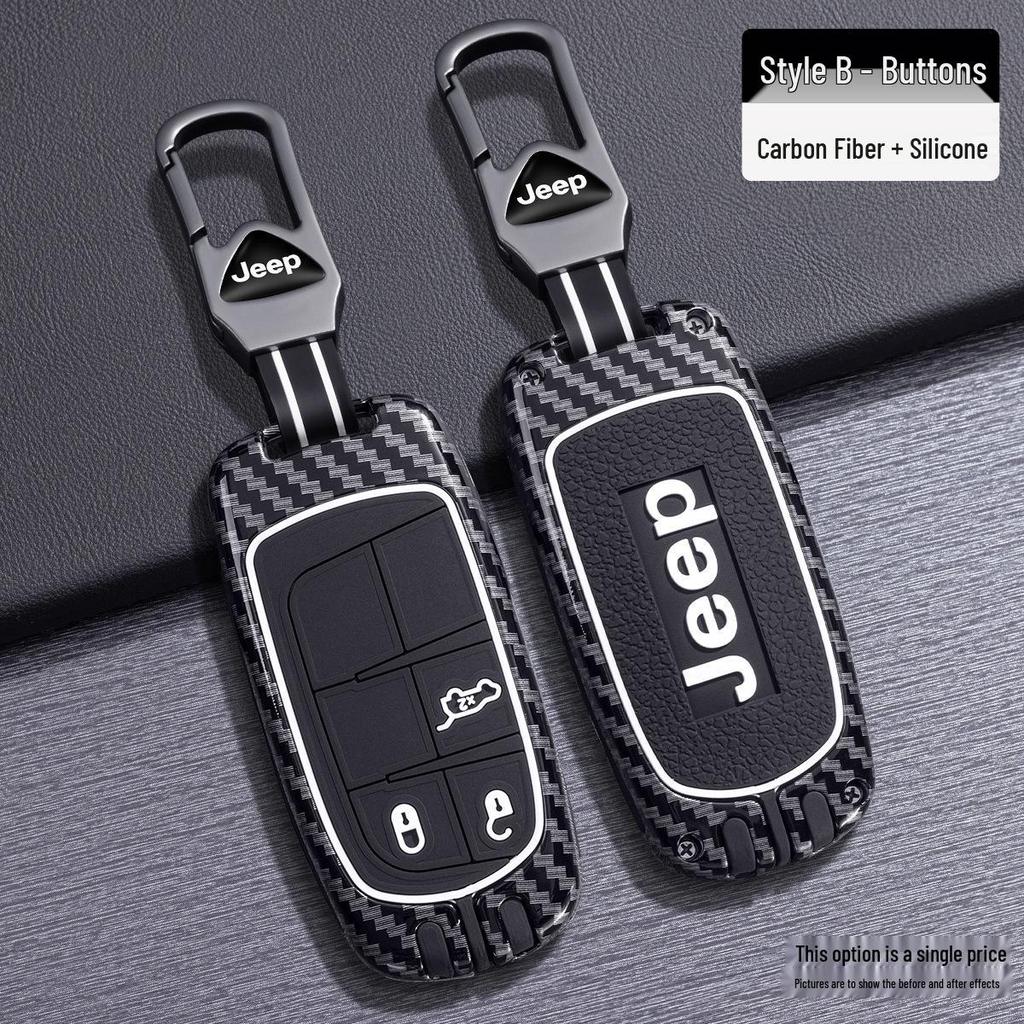 Jeep Key Cover for Compass, Cherokee, Renegade, Grand Commander, and Grand Cherokee