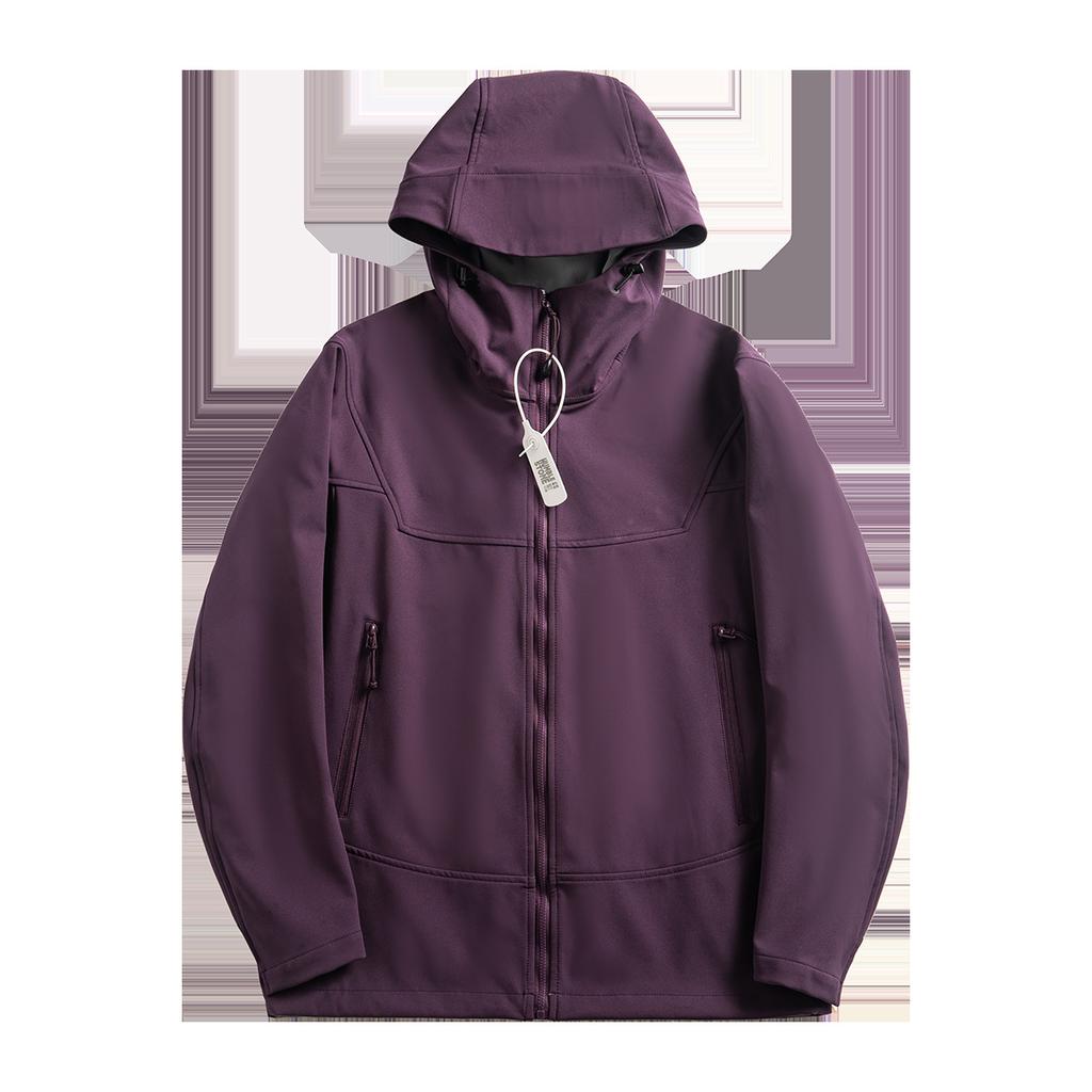 Casual Outdoor Sports Jacket Autumn and Winter Daily Hooded Couple Jacket Three-proof Breathable Soft Shell Jacket Men and Women