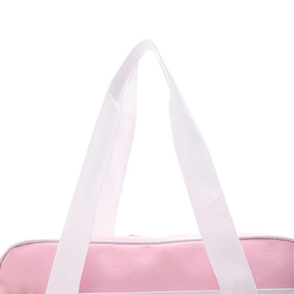 Handbag Portable Transparent Heart Pattern Large Capacity Nylon Material Soft Comfortable Shoulder