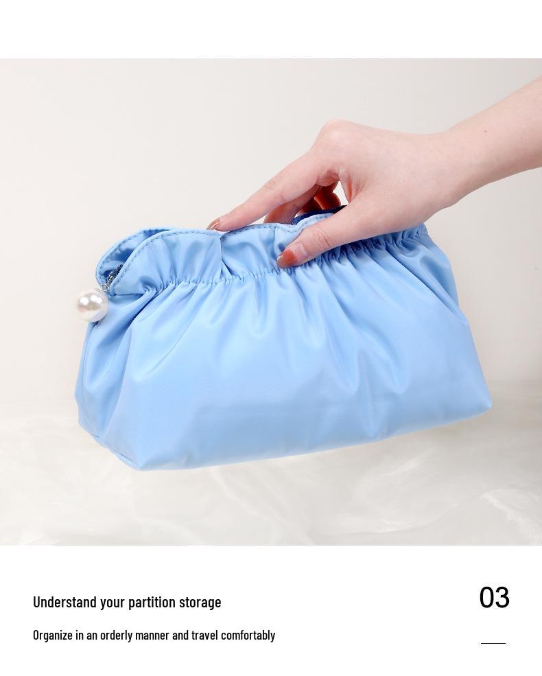 Travel Cosmetic Bag: High-Value, Pleated, Waterproof, Multi-Color, Portable Toiletry Storage