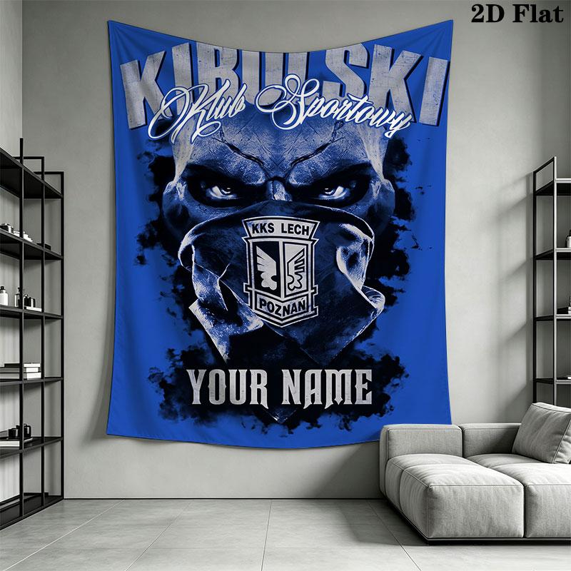 Custom KKS Lech Poznań Wall Hanging Printed Fabric Blanket Decorative Tapestries for Bedroom Living Room Home Decor